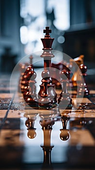 Chess, a metaphor for a businessmans game plan, strategy, and tactical prowess