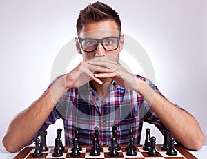 Chess oponent looking into your eyes