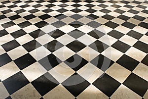 Chess pattern floor