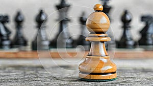 Chess pawn banner symbolizing challenge, critical decisions, and strategic moves