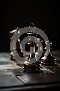 Chess pawn on chess board AI generated