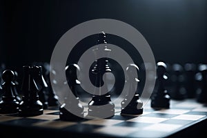 Chess pawn on chess board AI generated
