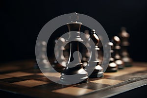 Chess pawn on chess board AI generated