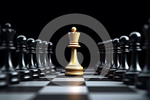 Chess pawn outstanding. leadership concept. competitive advantage. 3d rendering Generative AI.