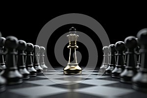 Chess pawn outstanding. leadership concept. competitive advantage. 3d rendering Generative AI.