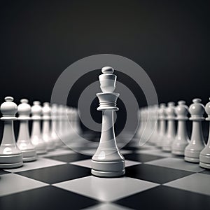 Chess pawn outstanding. leadership concept. competitive advantage. 3d rendering Generative AI.