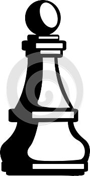 Chess pawn piece vector illustration