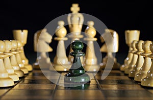 Chess: pawn that surrenders to the opposing king