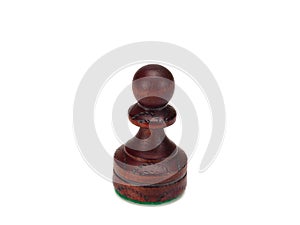 A chess pawn on a white background