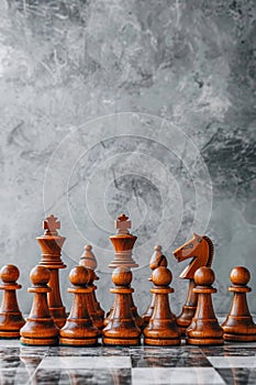 Chess pawns banner symbolizing challenge, critical decisions, and strategic moves