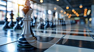 Chess pawns banner symbolizing challenge, critical decisions, and strategic moves