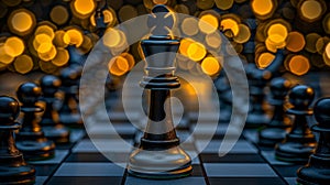 Chess pawns banner symbolizing challenge, critical decisions, and strategic moves