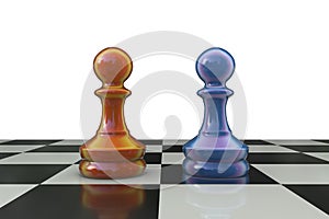 Chess pawns, illustration