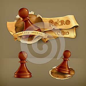 Chess Pawns, vector icons