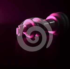 Chess piece King pink colour effects photograph