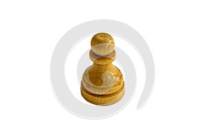 Chess piece, white pawn on a white background