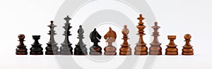 Chess Pieces Black and Brown