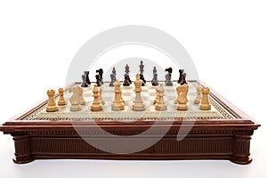 Chess pieces and board