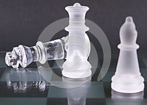 Chess pieces checkmate