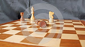 Chess pieces on a Chess board