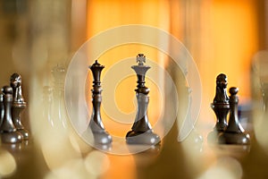 Chess Pieces on a Chess Board photo
