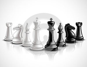 Chess Pieces Illustration