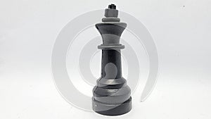 chess pieces made of plastic, king of chess pieces, white king, black king, chess game, background of chess king pieces