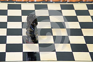 The chess pieces are placed on the chessboard.