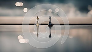 Chess Pieces Reflection