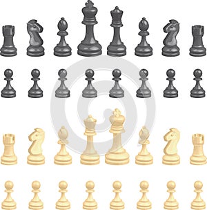 Šachy kusů sada 