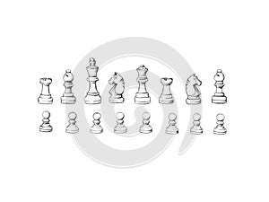 Chess pieces set