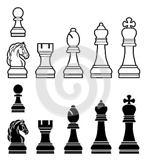 Chess pieces set