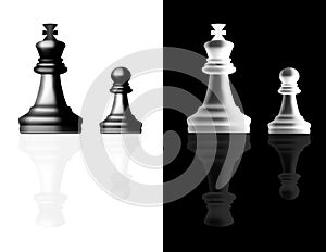 Chess pieces vector photo
