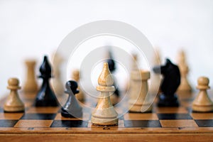 Chess. Pieces on chess board.