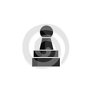 Chess play figure for app game or web UI design. Vector black icon.