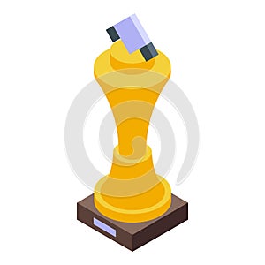 Chess play piece icon isometric vector. Leisure education