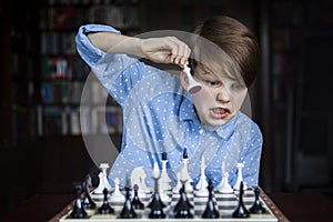 Chess player, smart boy.
