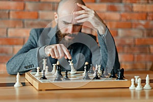 Chess player understood that he lost, checkmate