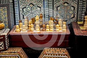 Chess set pieces .chessboard Strategy Intelligence challenge game strategy concept