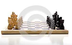 Chess Set on white Background