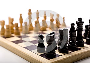 Chess Set on white Background