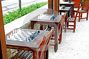 CHess sets outdoors