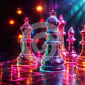 Chess strategy game, virtual digital online representation, virtual data representation