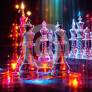 Chess strategy game, virtual digital online representation, virtual data representation