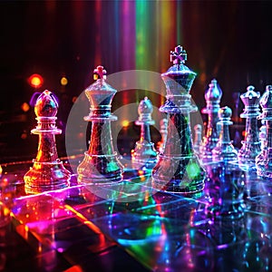 Chess strategy game, virtual digital online representation, virtual data representation