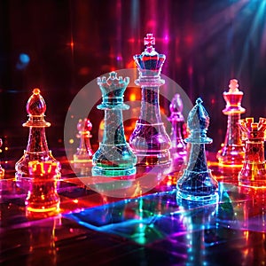 Chess strategy game, virtual digital online representation, virtual data representation