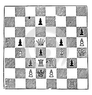 A Chess Strategy vintage illustration