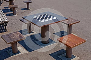 Chess table outdoor fixture