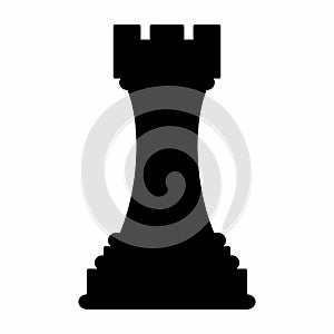 Chess tower piece silhouette