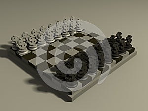Chessboard with Dollar concept currency symbols
